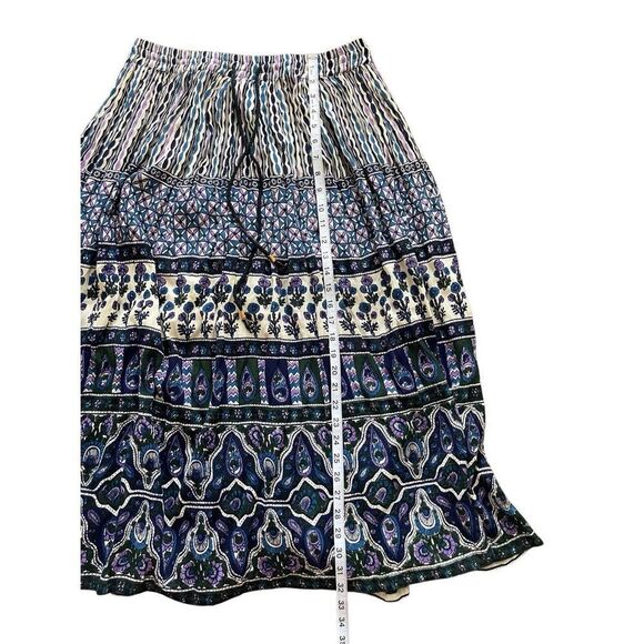 Vintage Sag Harbor Petite Boho Midi Skirt – Size PL – 100% Rayon, Made in India - Picture 5 of 5